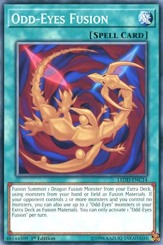 Odd-Eyes Fusion LEDD-ENC14 card from Legendary Dragon Decks
