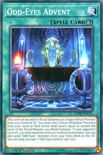 Odd-Eyes Advent LEDD-ENC15 card from Legendary Dragon Decks