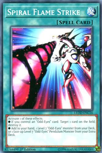 Spiral Flame Strike LEDD-ENC16 card from Legendary Dragon Decks