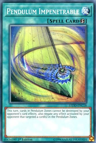 Pendulum Impenetrable LEDD-ENC18 card from Legendary Dragon Decks