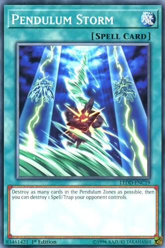 Pendulum Storm LEDD-ENC19 card from Legendary Dragon Decks