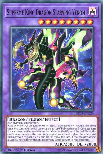 Supreme King Dragon Starving Venom LEDD-ENC26 card from Legendary Dragon Decks