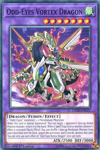 Odd-Eyes Vortex Dragon LEDD-ENC27 card from Legendary Dragon Decks