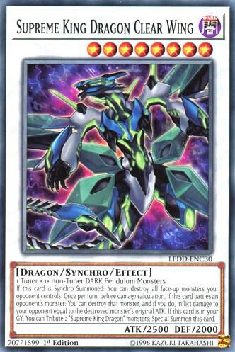 Supreme King Dragon Clear Wing LEDD-ENC30 card from Legendary Dragon Decks