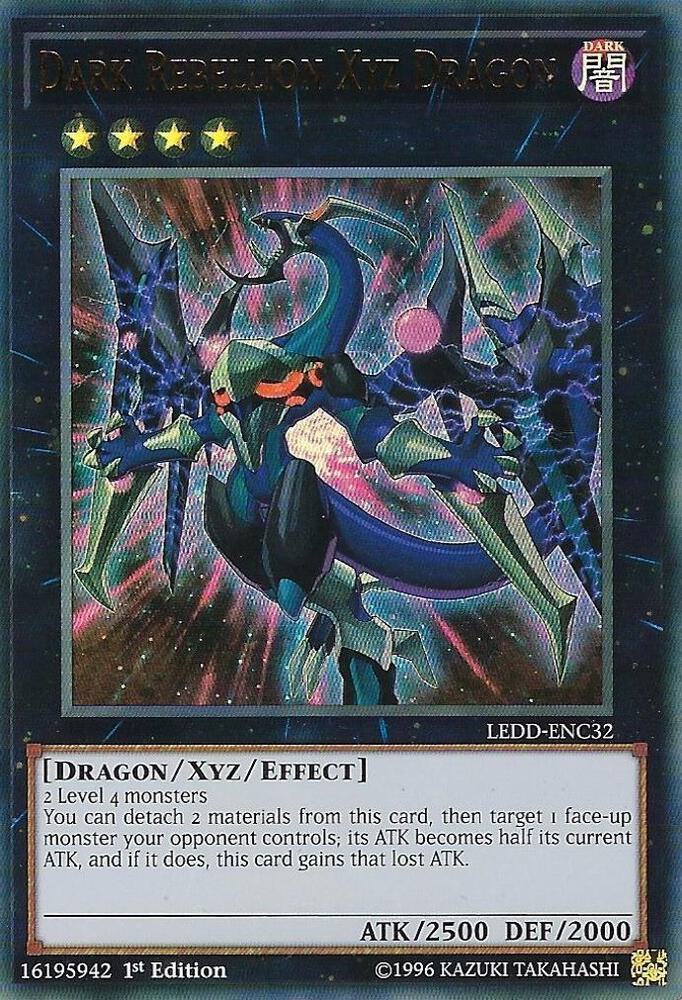 Dark Rebellion Xyz Dragon LEDD-ENC32 card from Legendary Dragon Decks