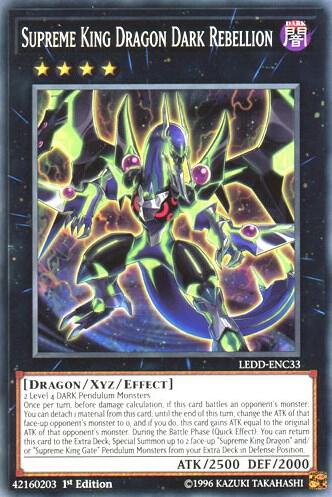 Supreme King Dragon Dark Rebellion LEDD-ENC33 card from Legendary Dragon Decks