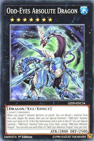 Odd-Eyes Absolute Dragon LEDD-ENC34 card from Legendary Dragon Decks
