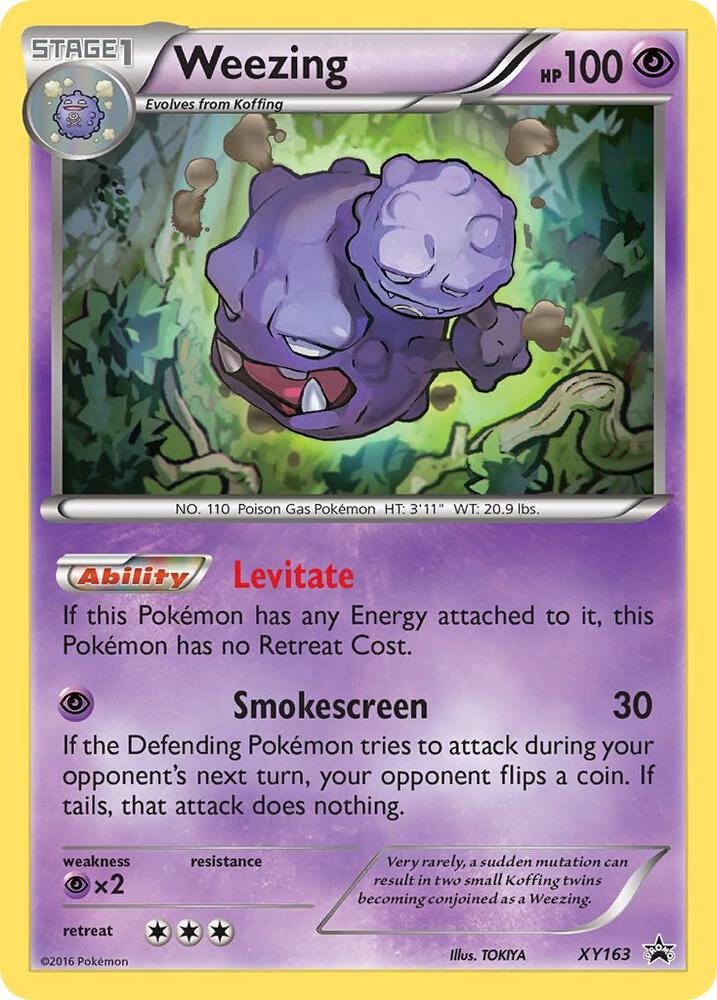 Weezing XY163 card from XY Promos