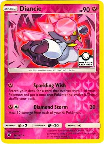 Diancie - 94/147 (Pokemon League) 094/147 card from League & Championship Cards