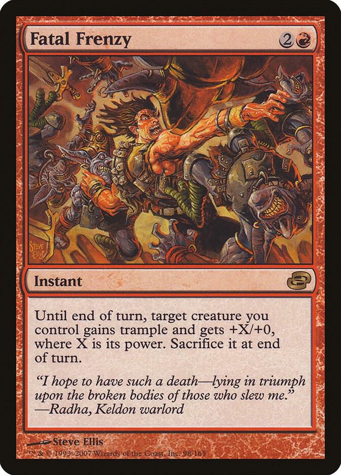 Fatal Frenzy 98 card from Planar Chaos