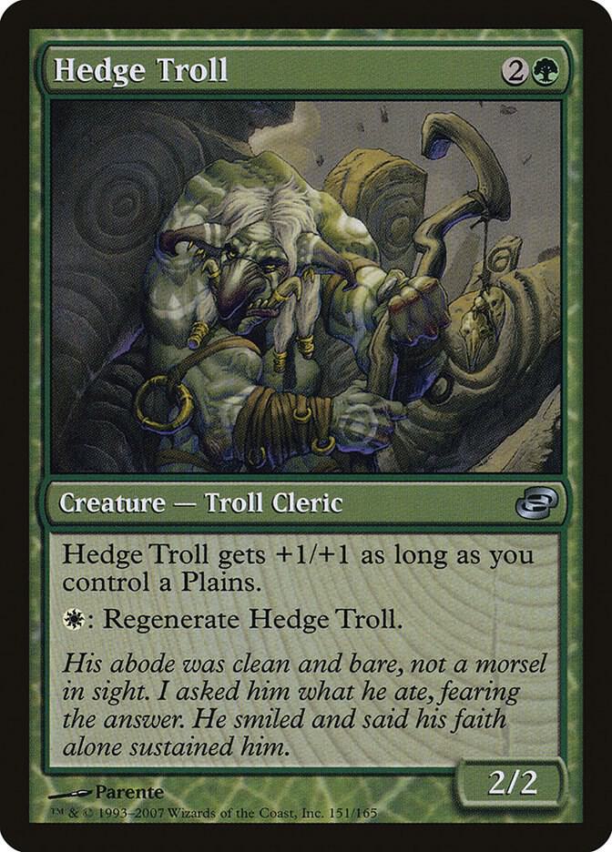 Hedge Troll 151 card from Planar Chaos