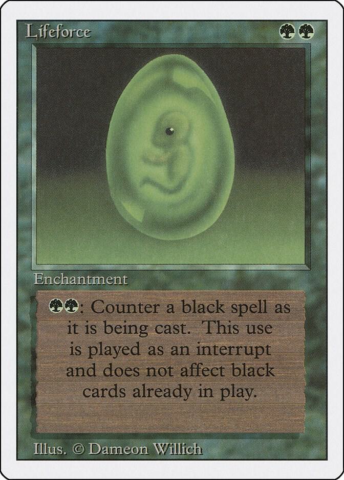 Lifeforce card from Revised Edition