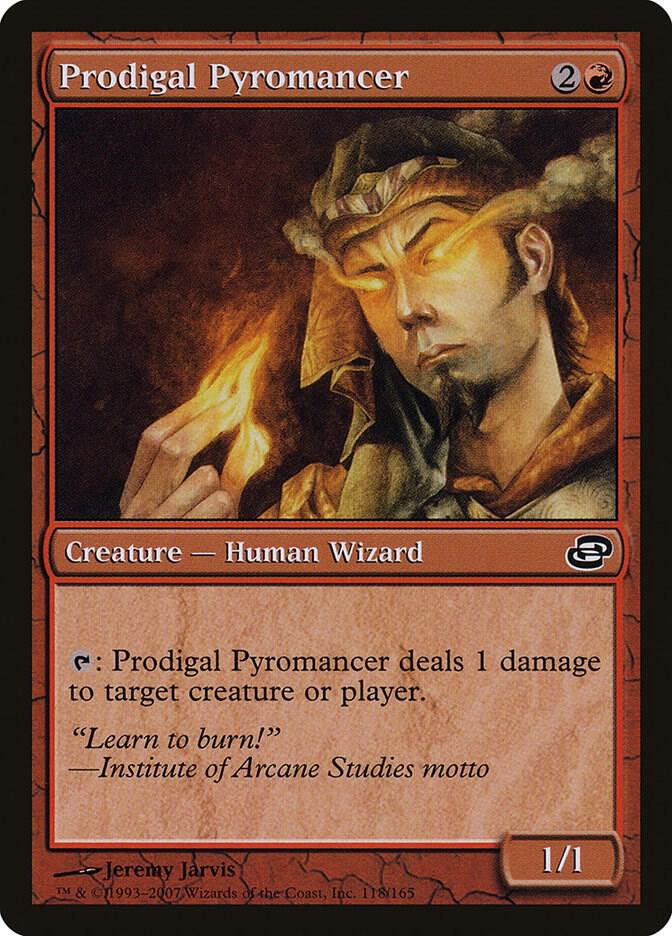 Prodigal Pyromancer 118 card from Planar Chaos