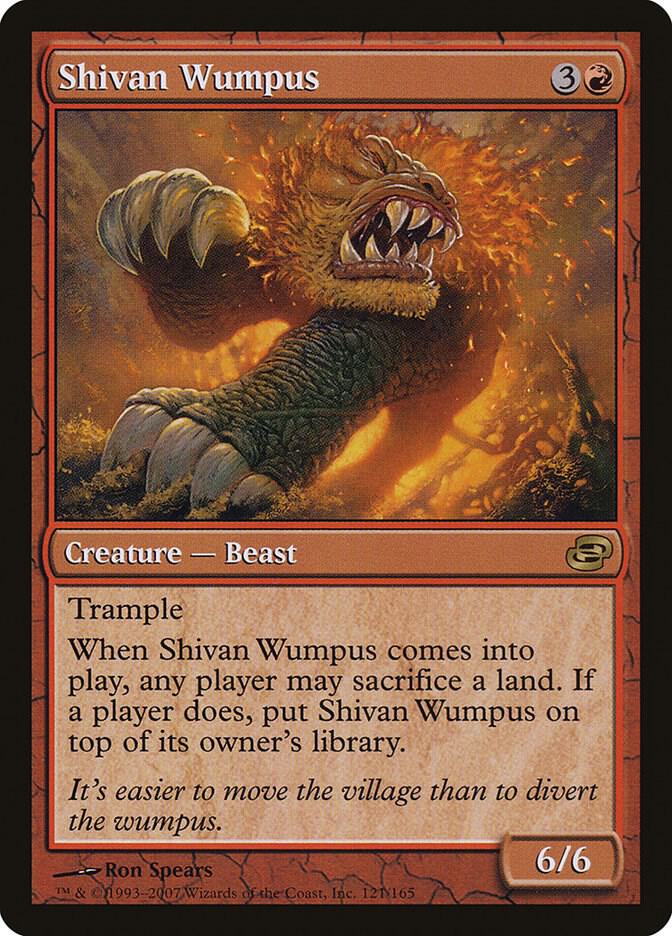 Shivan Wumpus 121 card from Planar Chaos