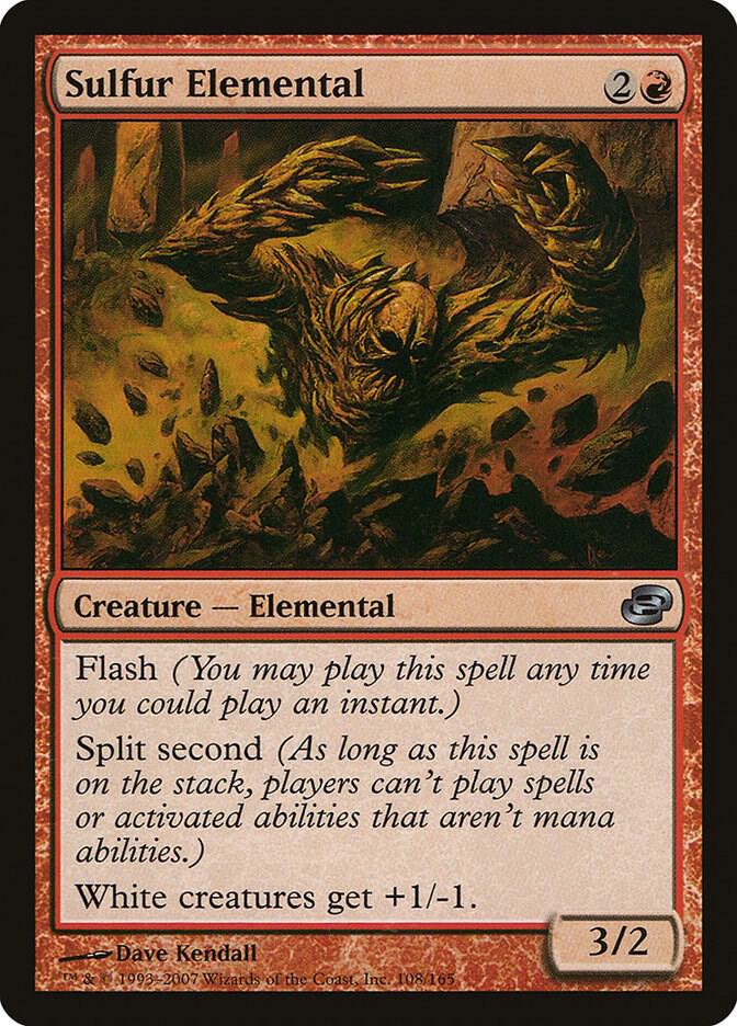Sulfur Elemental 108 card from Planar Chaos
