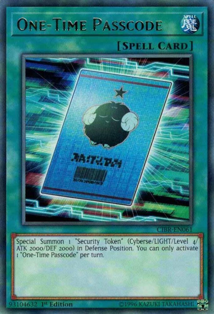 One-Time Passcode CIBR-EN061 card from Circuit Break