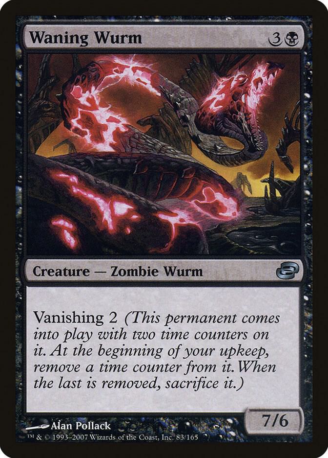 Waning Wurm 83 card from Planar Chaos