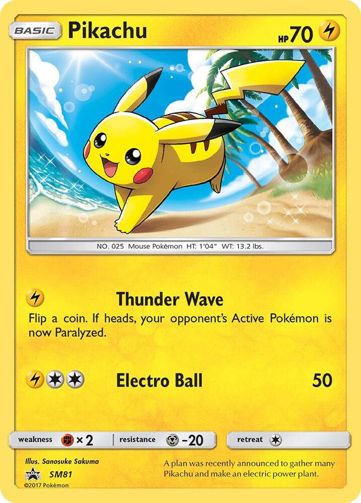 Pikachu SM81 card from SM Promos