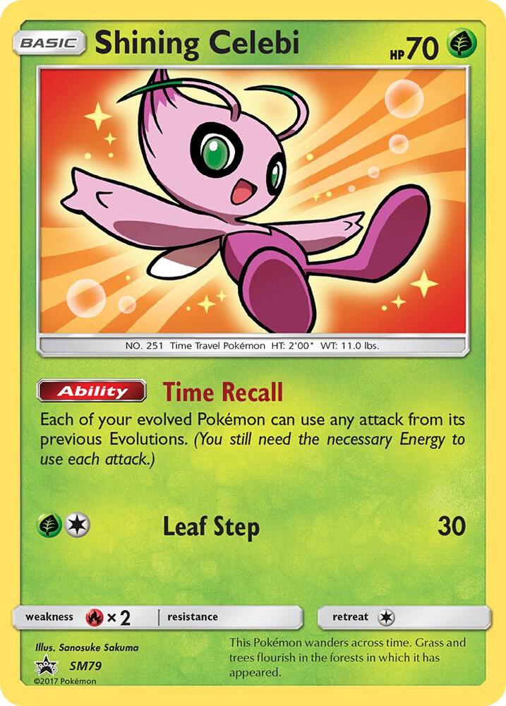 Shining Celebi SM79 card from SM Promos