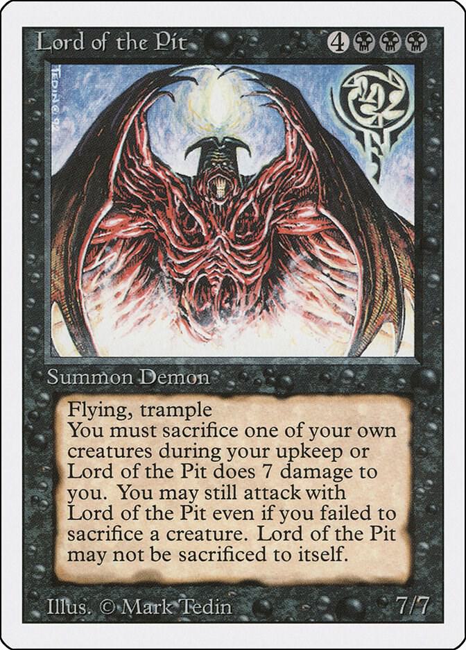 Lord of the Pit card from Revised Edition