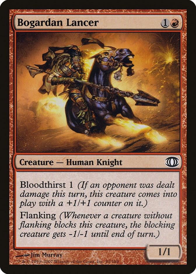 Bogardan Lancer 95 card from Future Sight