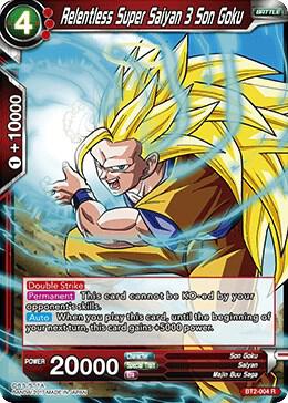 Relentless Super Saiyan 3 Son Goku BT2-004 card from Union Force
