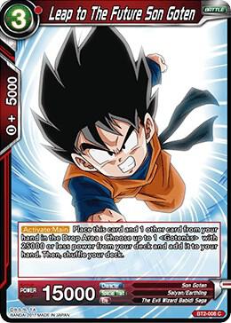 Leap to The Future Son Goten BT2-008 card from Union Force