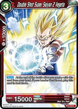 Double Shot Super Saiyan 2 Vegeta BT2-010 card from Union Force