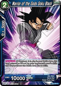 Warrior of the Gods Goku Black BT2-055 card from Union Force