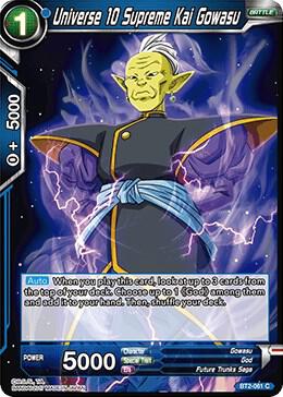 Universe 10 Supreme Kai Gowasu BT2-061 card from Union Force