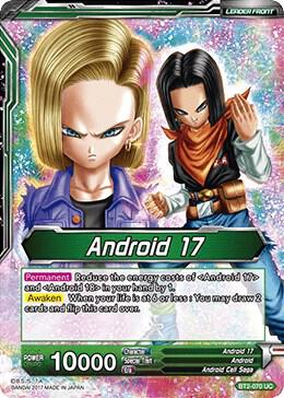 Android 17 // Diabolical Duo Androids 17 & 18 BT2-070 card from Union Force