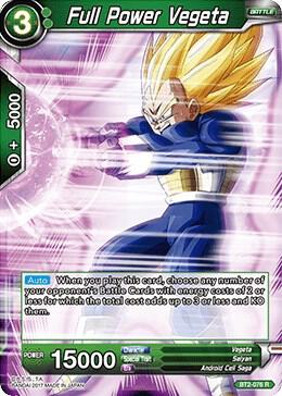 Full Power Vegeta BT2-076 card from Union Force