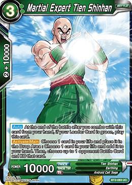Martial Expert Tien Shinhan BT2-083 card from Union Force