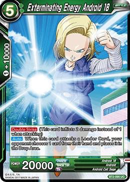 Exterminating Energy Android 18 BT2-090 card from Union Force