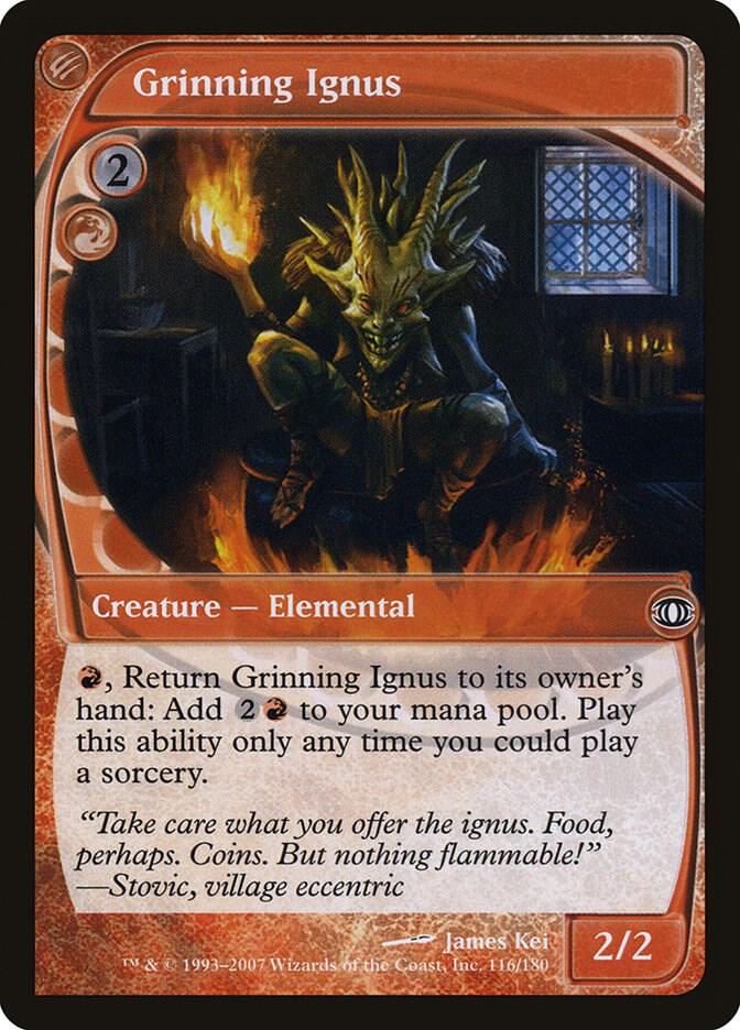 Grinning Ignus 116 card from Future Sight