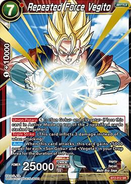 Repeated Force Vegito BT2-012 card from Union Force