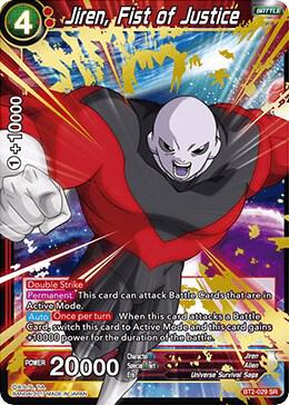Jiren, Fist of Justice BT2-029 card from Union Force
