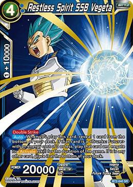 Restless Spirit SSB Vegeta BT2-040 card from Union Force
