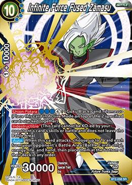 Infinite Force Fused Zamasu BT2-058 card from Union Force