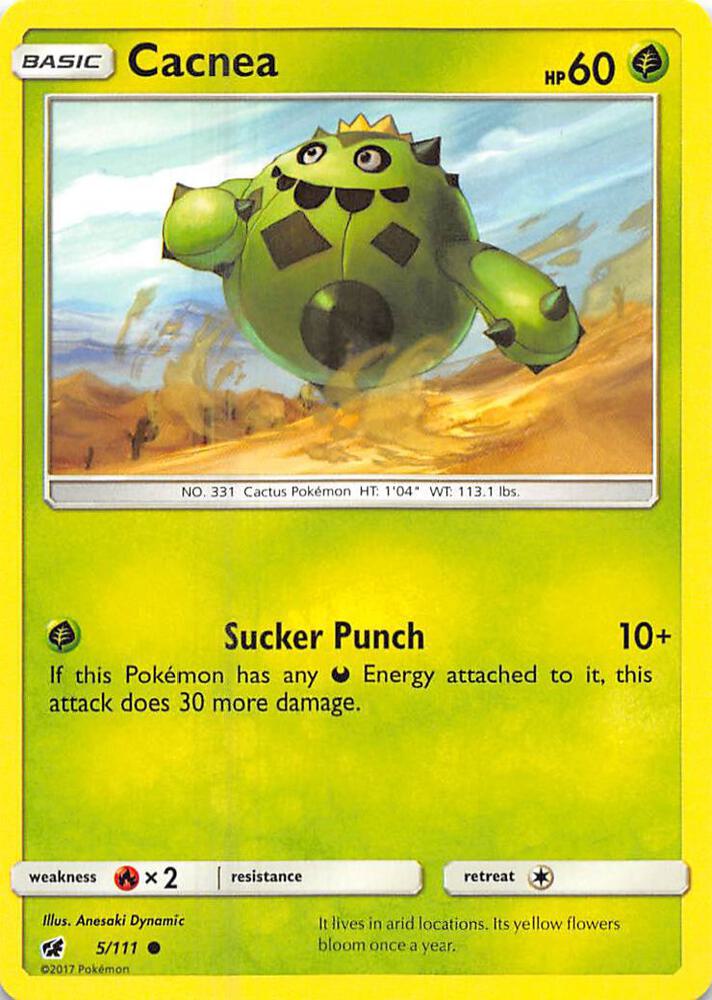 Cacnea 5/111 card from SM - Crimson Invasion