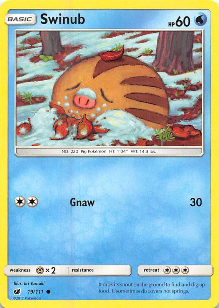 Swinub 19/111 card from SM - Crimson Invasion