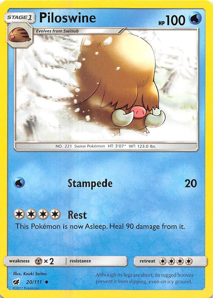Piloswine 20/111 card from SM - Crimson Invasion