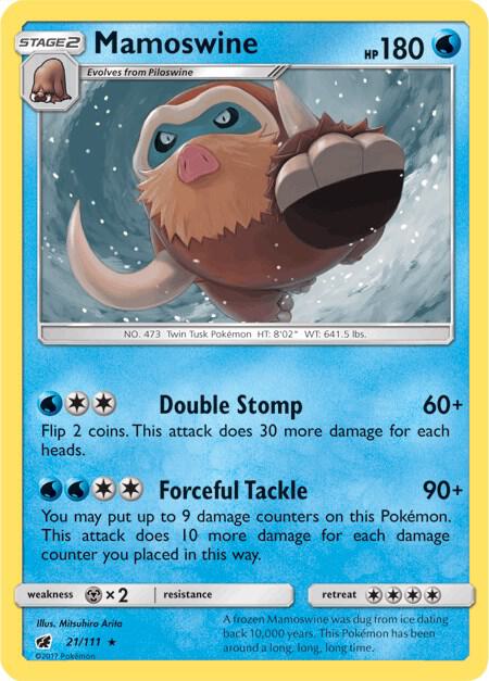 Mamoswine 21/111 card from SM - Crimson Invasion