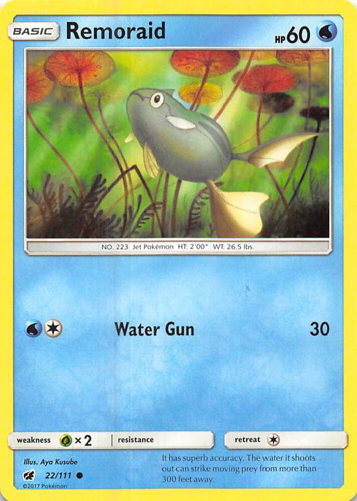 Remoraid 22/111 card from SM - Crimson Invasion