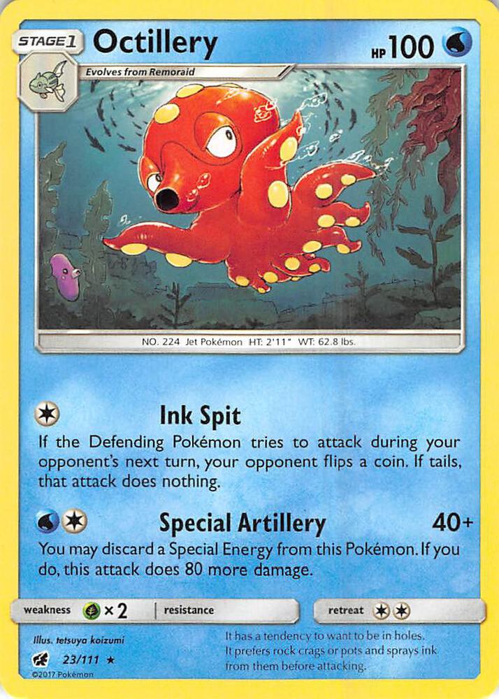 Octillery 23/111 card from SM - Crimson Invasion