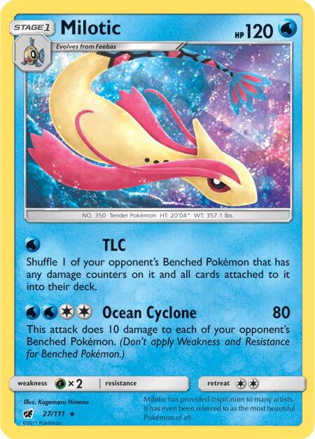 Milotic 27/111 card from SM - Crimson Invasion