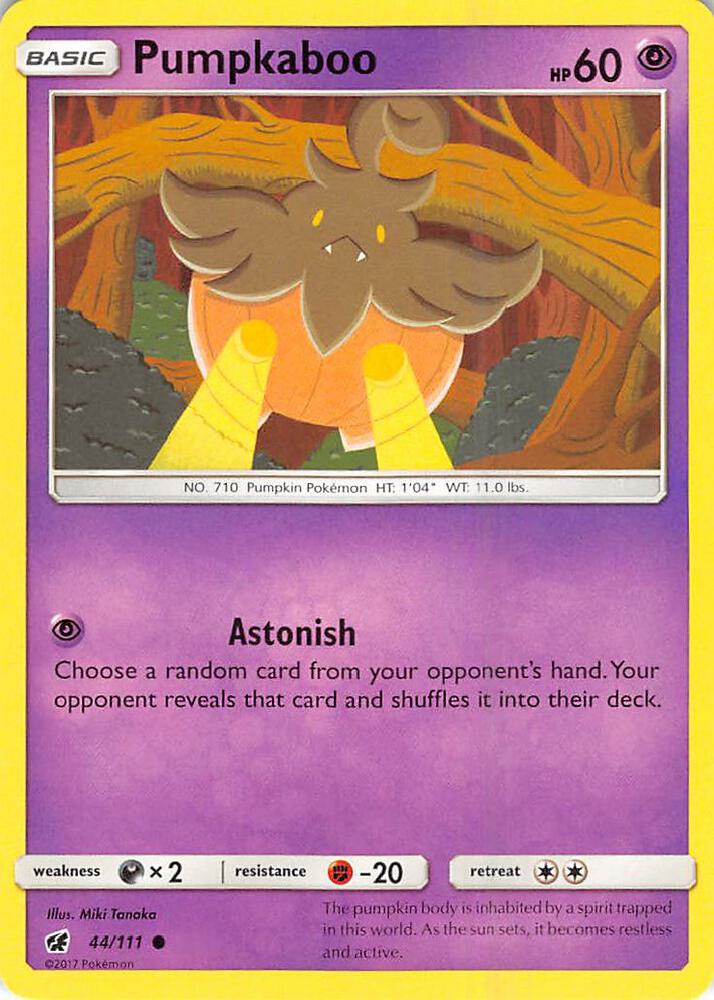 Pumpkaboo 44/111 card from SM - Crimson Invasion