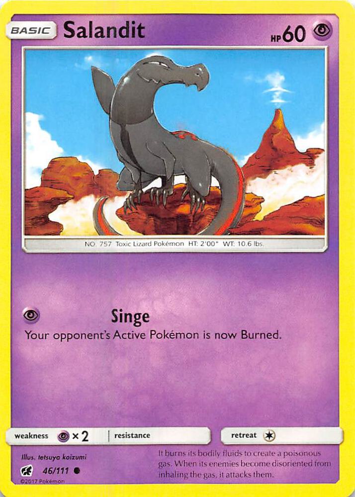 Salandit 46/111 card from SM - Crimson Invasion
