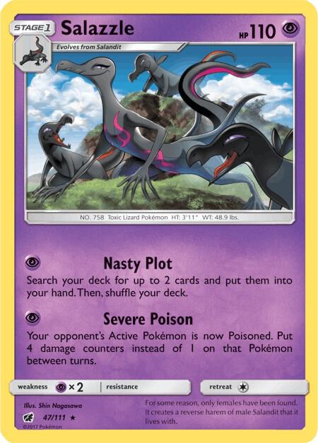 Salazzle 47/111 card from SM - Crimson Invasion