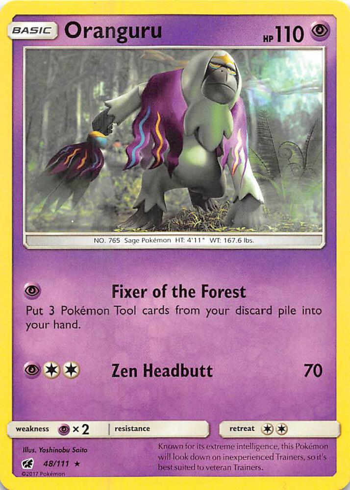 Oranguru 48/111 card from SM - Crimson Invasion